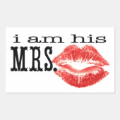 私は彼の妻である。 長方形シール (正面)