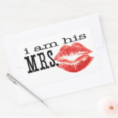 私は彼の妻である。 長方形シール (封筒)