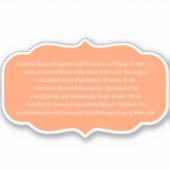 私は彼の最愛の娘クリスチャンのステッカーだ シール (正面)