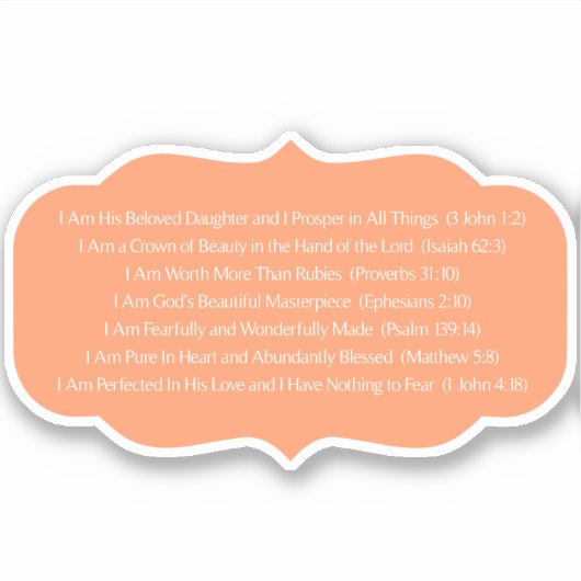 私は彼の最愛の娘クリスチャンのステッカーだ シール (正面)