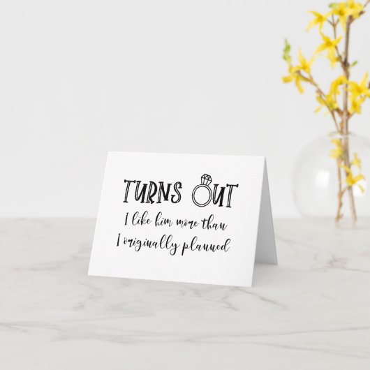 私は彼の花嫁のメイドの折り畳みカードが好きになった カード (黄色い花)