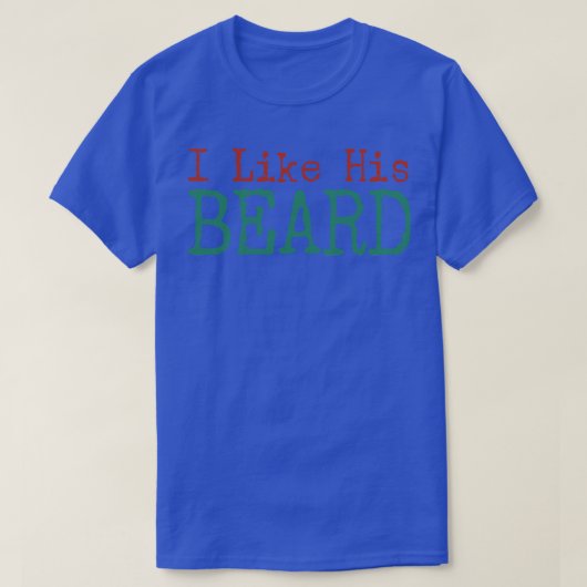 私は彼の髭が好きだ Tシャツ (デザイン正面)
