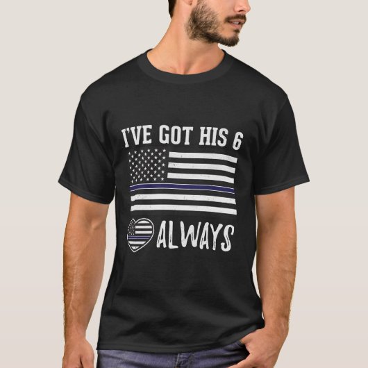 私は彼の6つ得の常に警察官のプライドgirfriがある tシャツ (正面)