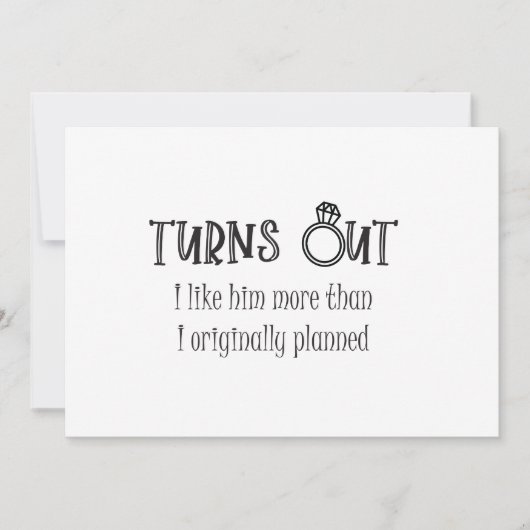 私は彼のbridesmaidフラットカードが好きであることが判明 カード (正面)