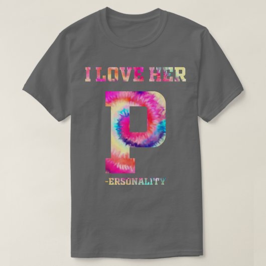 私は彼のd献身が大好き彼女のpパーソナリティm tシャツ (デザイン正面)