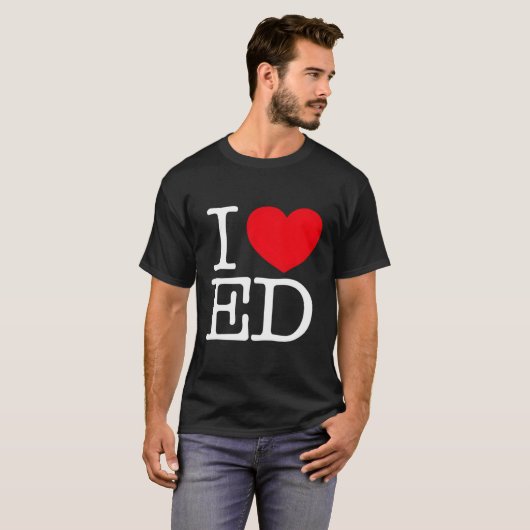 私は彼のedを愛している tシャツ (正面フル)