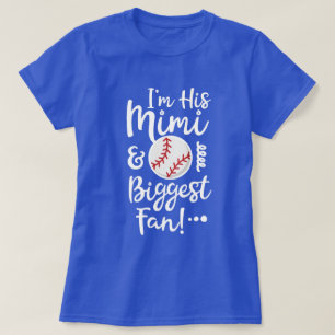 私は彼のMimi才および最も大きいファンの野球の祖母のギフトです Tシャツ