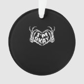 私は彼は面白いハロウィーンの衣装スケルトンの手を大丈夫 オーナメント (正面)