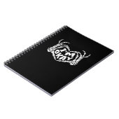 私は彼は面白いハロウィーンの衣装スケルトンの手を大丈夫 ノートブック (左側)