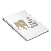 私は彼らが丸く、しわに短い好き – パグ ノートブック (右側)