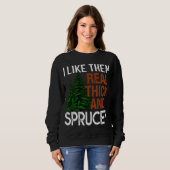 私は彼らが厚く実在すてきなクリスマスが好おもしろいきだ スウェットシャツ (正面フル)