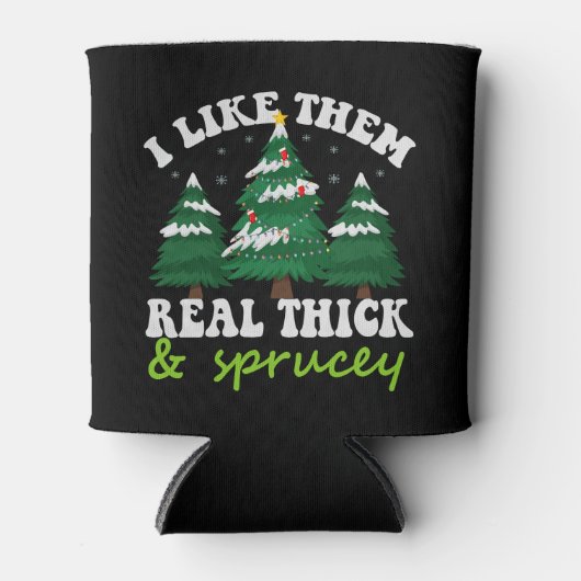 私は彼らが厚く実在すてきなクリスマスが好おもしろいきだ 缶クーラー (正面)