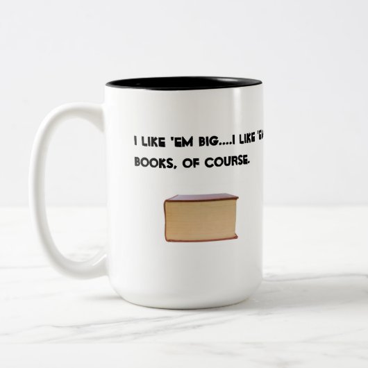 私は彼らが大きいのが好き ツートーンマグカップ (左)