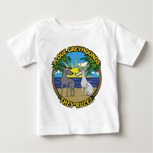 私は彼らが支配するグレイハウンドが大好き ベビーTシャツ