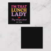 私は彼らが贈り物について話したランチレディおもしろいーだ スクエア名刺 (正面/裏面)