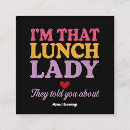 私は彼らが贈り物について話したランチレディおもしろいーだ スクエア名刺