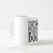 私は彼らの犬のおもしろい犬恋人が好き コーヒーマグカップ (正面左)