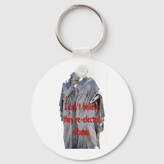 私は彼ら信じが再オバマで選きない キーホルダー (正面)