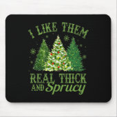 私は彼ら厚い&アンプ実在が好き；スパイシーなおもしろいクリスマス マウスパッド (正面)