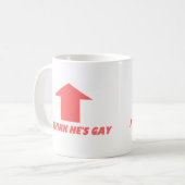 私は彼をです陽気なコーヒー・マグ考えます コーヒーマグカップ (正面左)