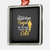 私は彼をパパと呼ぶ天国で守護天使を持っている メタルオーナメント (左)