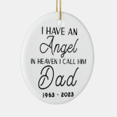 私は彼をパパと呼ぶ天国に天使がいる セラミックオーナメント (右)