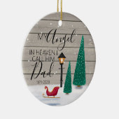 私は彼を天国の天使記念パパと呼ぶクリスマス セラミックオーナメント (右)