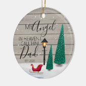 私は彼を天国の天使記念パパと呼ぶクリスマス セラミックオーナメント (左)