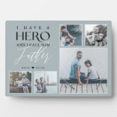 私は彼を父と呼ぶ英雄を持っている写真コラージュ フォトプラーク (正面)