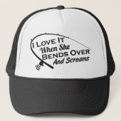 私は彼女が上に曲がってキャップをスクリームズするときそれが大好き キャップ (正面)