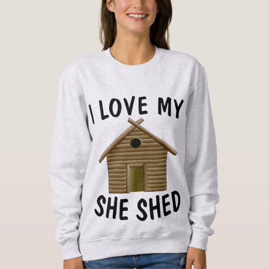 私は彼女が女性のTシャツを流すのが大好き スウェットシャツ (正面)