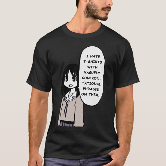 私は彼女が好きでない大阪ことわざのパネルを描く Tシャツ (正面)