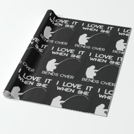 私は彼女が屈むのが大好きだ ラッピングペーパー
