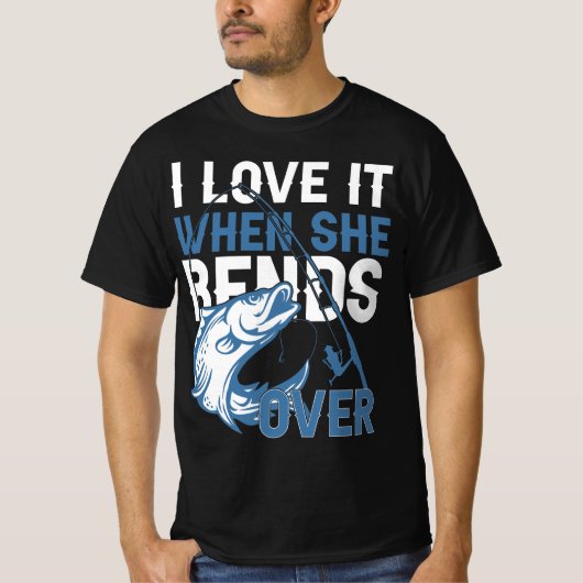 私は彼女が屈むのを愛する Tシャツ (正面)