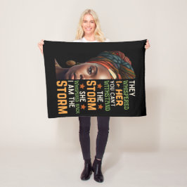 私は彼女が強い女性に小声で言った嵐だ フリースブランケット