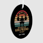 私は彼女が熱いので気が付おもしろいく オーナメント (正面)