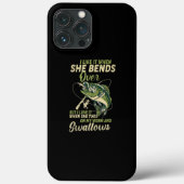 私は彼女が贈り物の男性の上で曲がる魚釣りが好き Case-Mate iPhoneケース (裏面)