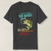 私は彼女が身を屈めて虫を愛する時それが好きで Tシャツ (デザイン正面)