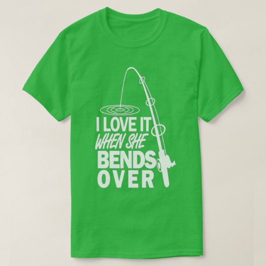 私は彼女が1を曲げる時それが大好き Tシャツ (デザイン正面)