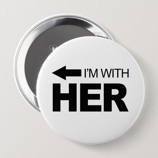 私は彼女とあります(去られて) 缶バッジ (正面&裏面)