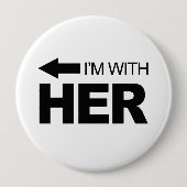 私は彼女とあります(去られて) 缶バッジ (正面)