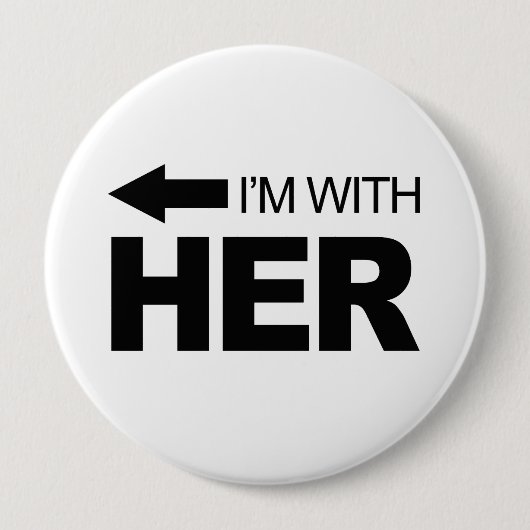 私は彼女とあります(去られて) 缶バッジ (正面)