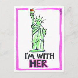 私は彼女と一緒です ポストカード