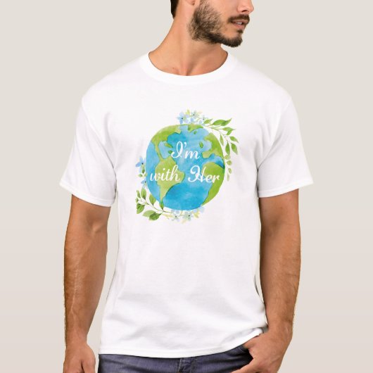 私は彼女と一緒です Tシャツ (正面)