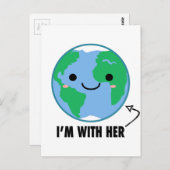 私は彼女と一緒にいる – Planet Earth Day ポストカード (正面/裏面)