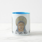 私は彼女と一緒に賛美い- Mary Blue Mug マグカップ (中央)