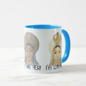 私は彼女と一緒に賛美い- Mary Blue Mug マグカップ (正面右)