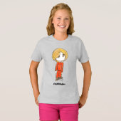 私は彼女と一緒にAinsley-Girl's Raglan Rived T Tシャツ (正面フル)