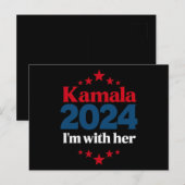 私は彼女と共に カマラ 2024年大統領にカマラに投票 ポストカード (正面/裏面)