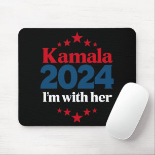 私は彼女と共に カマラ 2024年大統領にカマラに投票 マウスパッド